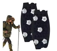 Empuñaduras de hielo para zapatos - PET + Metal de 5 dientes | Crampones de tracción para calzado, botas, zapatillas de deporte, tacos de tracción para hielo al aire libre | Senderismo, Escalada, Cami