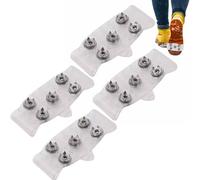 Empuñaduras de hielo para zapatos y botas, 2 pares de crampones antideslizantes para botas de senderismo, crampones de silicona, empuñaduras de nieve con 5 tacos de acero, tacos de hielo universales