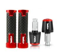 Empuñaduras de manillar de 22 mm para motocicleta Honda CBR650F, CBR650R, CB650R, CBR125RR, CBR150R, CB125R, CBR250R, CBR250RR(Red black red)