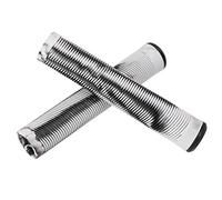 Empuñaduras de Manillar de Bicicleta, 1 Par, 16 Cm, Empuñaduras de Manillar de Bicicleta, Empuñaduras de Goma TPE de Repuesto para Bicicleta, 22,2mm/0,9 Pulgadas(Gris Blanco Negro)