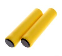 Empuñaduras de manillar de bicicleta, espuma suave de silicona para manillar de bicicleta, para un mejor agarre y fácil limpieza después de su uso (amarillo)