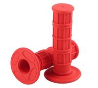Empuñaduras de Manillar de Motocicleta, 1 Par de Manillares de Motocicleta Universales de Silicona de 22 Mm 7/8 "Puños de Mano Manija de Manillar de Mano Cómoda Accesorios Modificados(Rojo)