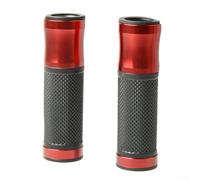 Empuñaduras de manillar de motocicleta de 22 mm, 7/8 pulgadas, cubiertas de agarre de aluminio CNC con gel de goma antideslizante para manillar de motocicleta deportiva y motocicleta de calle, (rojo)