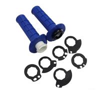 Empuñaduras de manillar de motocicleta de 22 mm con sistema de bloqueo de leva para un ajuste seguro y agarre de goma cómodo para aliviar el dolor de manos (azul)