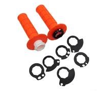 Empuñaduras de motocicleta de 22 mm con sistema de bloqueo y cámara de tubo del acelerador para manillar de motocicleta todoterreno, goma antideslizante, agarre cómodo en acabado gris (naranja)