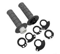 Empuñaduras de motocicleta de 22 mm para manillar de bloqueo de leva a presión, sistema de agarre ergonómico antivibración, doble deporte para accesorios de bicicleta de calle enduro, color gris