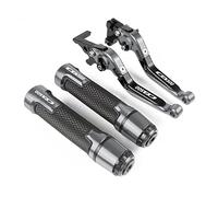 Empuñaduras de Palanca de Embrague de Freno Ajustables para Motocicleta Honda CBR500R CB500FX 2013-2016 2017 2018(Titanium)