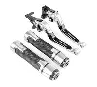 Empuñaduras de Palanca de Embrague de Freno para Motocicleta Suzuki GS500F 2004-2008 2009 2010(Silver)