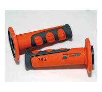 EMPuñaduras del manillar PROGRIP 793, Cross, gris/naranja, para manillares de 7/8 pulgadas, cerrado, gris-naranja