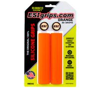 Empuñaduras ESI MTB De Silicona Acanaladas Gruesas Naranjas