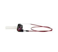 Empuñaduras Manillar Empuñaduras De Acelerador De Motocicleta, Acelerador De Giro De 1/4 con Cable De Acelerador, Pit Dirt Motocross ATV Offroad Quad(Red-1)