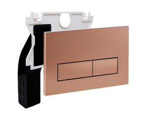 Empyreal Placa Actuador Mate para Geberit Duofix Sigma/Delta/BASIC Bronce | Panel Frontal Reemplazo Para Cisterna de Inodoro Empotrada, Placa Repuesto Doble Descarga, Accesorio Completo Con Cisterna