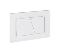Empyreal Placa Actuador para Geberit Sigma 01,20,30 Blanco Mate | Panel Frontal Reemplazo Cisterna de Inodoro, Juego de Varillas de Descarga, Marco de Fijación, Descarga Doble