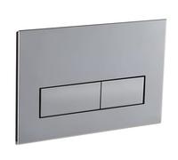 Empyreal placa actuador reemplazo panel frontal de cisterna de inodoro, con juego de varillas de descarga y marco de fijación, para Geberit Sigma 01,20,30, descarga doble(Cromo)