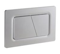 Empyreal placa actuador reemplazo panel frontal de cisterna de inodoro, con juego de varillas de descarga y marco de fijación, para Geberit Sigma 01,20,30, descarga doble(Plata Mate)