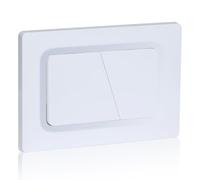 Empyreal placa actuador reemplazo panel frontal de cisterna de inodoro, con juego de varillas de descarga y marco de fijación, para Geberit Sigma 01,20,30, descarga doble(Blanco glaciar)