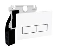 Empyreal placa actuador reemplazo panel frontal de cisterna de inodoro, Placa de actuador compatible con Geberit Duofix Sigma/Delta/BASIC para doble descarga, Con un cisterna (Blanco Mate)