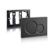 Empyreal Placa de Activación para Cisterna de Inodoro, Repuestos para Modelo Antiguo Compatibles con la Placa de Activación Geberit Sigma 01 115770115 de Doble Descarga, 1 Pieza (Negro mate)
