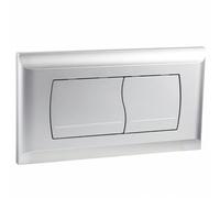 Empyreal Placa de Descarga para Cisterna de WC, Compatible con Geberit Twinline 30&UP130, Con el Kit de la Palanca de Descarga y Tornillos, Doble Función,340 x 185mm(Plata Mate)