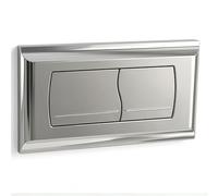Empyreal Placa de Descarga para Cisterna de WC, Compatible con Geberit Twinline 30&UP130, Con el Kit de la Palanca de Descarga y Tornillos, Doble Función,340 x 185mm(Cromo)