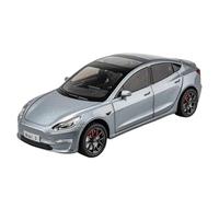 EMRGAZQD Réplica De Coche Vehículos De Motor 1:24 For Tesla Model3 Coche En Miniatura De Aleación Diecast Metal Vehículo Sonido Y Luz Regalo Coleccionables Coche Modelo a Escala(Chrome)