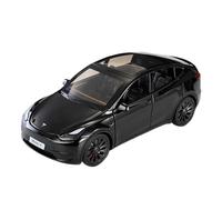 EMRGAZQD Réplica De Coche Vehículos De Motor 1/24, Modelo For Tesla Y Modelos De Aleación Fundida Coche con Luz De Sonido Función De Extracción Trasera Regalos Colección Coche Modelo a Escala(Black)