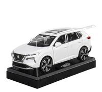 EMRGAZQD Réplica De Coche Vehículos De Motor 1/32 For Nissan X-Trail SUV con Sonido Y Luz Escala Coche En Miniatura De Aleación Vehículo Todoterreno Coleccionable Coche Modelo a Escala(White)