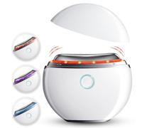 EMS Gua Sha Masajeador facial eléctrico Gua Sha con calor y vibración, dispositivo de elevación facial con luz LED roja azul violeta, dispositivo EMS Face Massager para cara, antiarrugas,