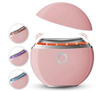 EMS Gua Sha Masajeador facial eléctrico Gua Sha con calor y vibración, dispositivo de elevación facial con luz LED roja azul violeta, dispositivo EMS Face Massager para cara, antiarrugas,