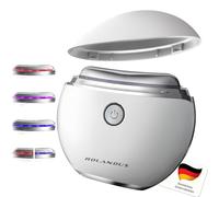 EMS Gua Sha, Rolandus® Gua Sha - Masajeador facial eléctrico con vibración y calor, herramienta de moldeo facial con rojo, azul, verde y colorido, masajeador facial para cara, antiarrugas y antiedad