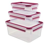 Emsa 515584 Juego de 3 recipientes, Transparente y Morado