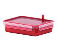 Emsa 517776 - Recipiente para Alimentos Rectangular de 1.2 l, plástico, Rojo, 22.5 x 16.3 x 5.8 cm