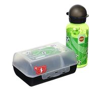 EMSA Set de regalo de 2 piezas, fiambrera y botella SOCCER Negro marrón