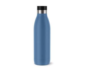 Emsa Bludrop N3112200 - Botella aislante (0,7 L, 100% hermética, cierre Quick-Press, disfrute ergonómico de 360°, 12 horas de calor, frío 24 horas, fácil limpieza, acero inoxidable, recubrimiento en