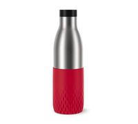 Emsa Bludrop Sleeve N31128 - Botella aislante (0,7 L, 100% hermética, cierre Quick-Press, disfrute ergonómico de 360°, 12 horas de calor, frío 24 horas, apto para lavavajillas, acero inoxidable, color