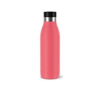 Emsa Botella Bludrop Basic N31104, 0,5 litros, 100 % hermética, cierre Quick-Press, placer de beber 360°, calor 12 h frío 24 h, apto para lavavajillas, acero inoxidable, color coral