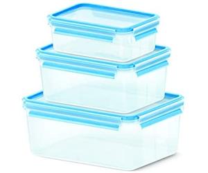 Emsa clip&close 3er set frischhaltedosen 1, 0 2, 3 3, 7 l