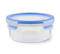 Emsa Clip & Close Conservador Hermético de Plástico Circular, higiénico, no retiene olores ni sabores 100% Libre de BPA, 850 milliliters, Transparente y Azul