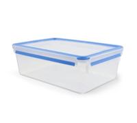 Emsa Clip & Close Conservador Hermético de Plástico Rectangular, Transparente y Azul, 5.5 L (32.8 x 23 x 11.6 cm)