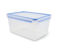 Emsa Clip & Close Conservador Hermético de Plástico Rectangular, Transparente y Azul, 8.2 L (32.8 x 22.8 x 16.7 cm)