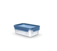 Emsa Clip & Close Eco N1171400 - Recipiente hermético (1 L, a Prueba de Fugas, higiénico, Apto para microondas, congelador, lavavajillas, sin bisfenol A), Color Azul