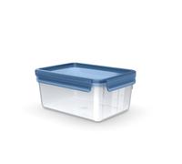 Emsa Clip & Close Eco N1171500 - Recipiente hermético (2,2 L, a Prueba de Fugas, higiénico, Apto para microondas, congelador, lavavajillas, sin BPA), Color Azul