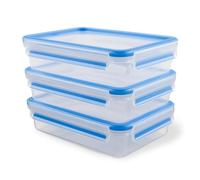 Emsa Recipiente hermético 515645 Transparente/Azul 1,20 L 3 unidades