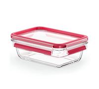 Emsa Clip&Close - Hermético de Cristal rectangular de polipropileno, higiénico, no retiene olores ni sabores 100% libre de BPA, apto para congelador y microondas, apto para lavavajillas