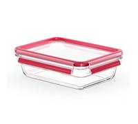 Emsa Clip&Close - Hermético de Cristal rectangular de polipropileno, higiénico, no retiene olores ni sabores 100% libre de BPA, apto para congelador y microondas, apto para lavavajillas