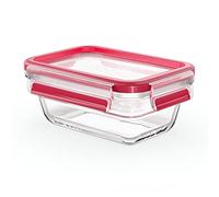 Emsa Clip&Close - Hermético de Cristal rectangular de polipropileno, higiénico, no retiene olores ni sabores, certificado "Baby Care", apto para congelador y microondas, apto para lavavajillas