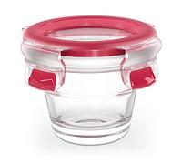Emsa Clip&Close - Hermético de Cristal redondo de polipropileno, higiénico, no retiene olores ni sabores, Certificado "Baby Care", apto para congelador y microondas, apto para lavavajillas