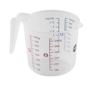 Emsa K32261 Prep&Bake - Vaso medidor de plástico de 1 L, doble escala, para ingredientes sólidos y líquidos, labio de vertido integrado para un vertido preciso y limpio, apto para lavavajillas,