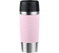 Emsa N20206 Travel Mug Classic - Vaso térmico (0,36 L, cierre de rosca cómodo, acero inoxidable, 4 horas de calor y 8 horas de frío, 100% hermético, apto para lavavajillas, apertura de 360°, rosa
