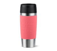 Emsa N20209 Travel Mug Classic - Vaso térmico (0,36 L, cierre de rosca cómodo, acero inoxidable, 4 horas de calor y 8 horas de frío, 100% hermético, apto para lavavajillas, apertura de 360°, coral